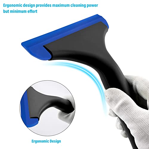 Gomake Small Silicone Squeegee Window Shower Squeegee Tool,Auto Water Blade for Car Windshield, Window, Mirror, Glass Door,Bathroom - Image 8